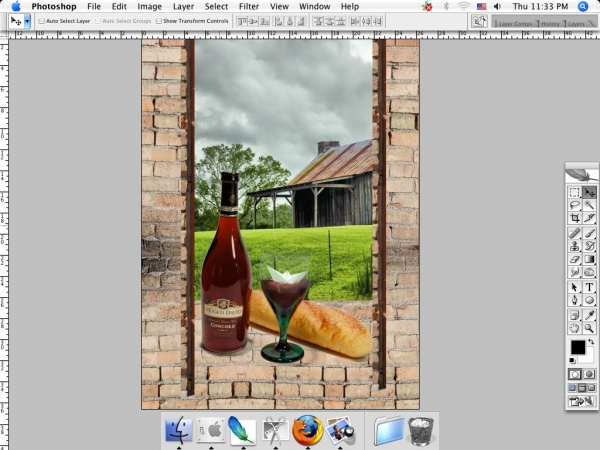 Creation of Wine and dancing: Step 4